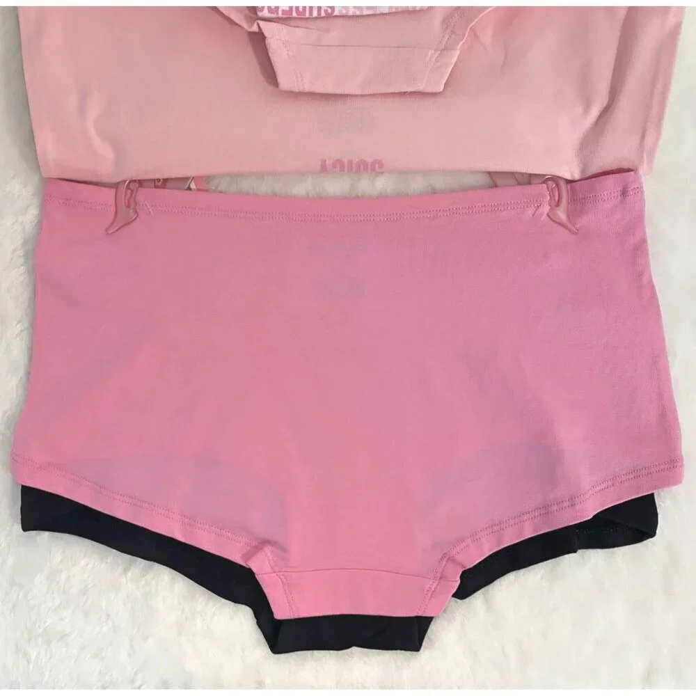 Juicy Couture Black, Pink, Green Hipster Cotton Panty 5 Piece Set Size XL NWT - Picture 6 of 10